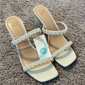 Brand new pearl heels from Target.
